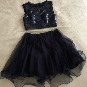 navy blue formal dress